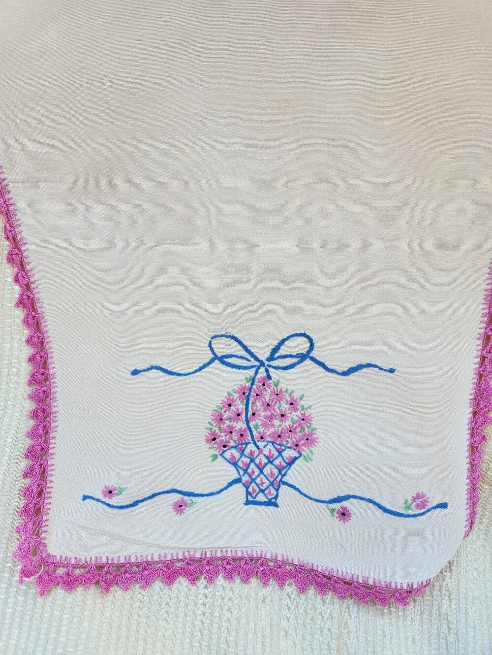 ANTIQUE TABLE RUNNER OR ACCENT PIECE - Picture 2 of 4